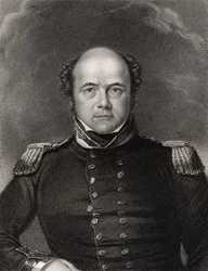 Sir John Franklin, James Thomson (1789-1850) metszete, a National Portrait Gallery II. kötetéből, 1835 körül megjelent